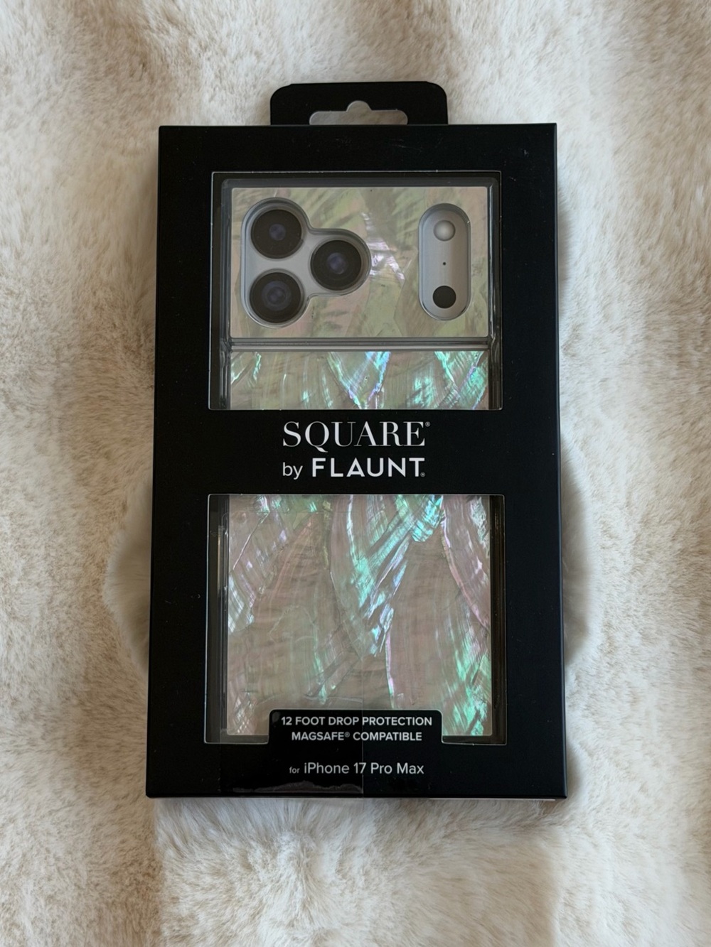 🆕 Flaunt SQUARE | iPhone 17 Pro Max Mother of Pearl Phone Case!